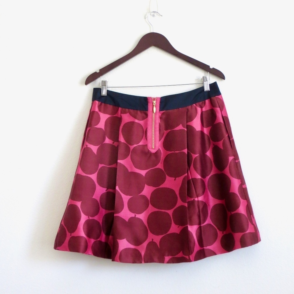 NEW! Juicy Couture Silk Polka Dot Skirt Pink SZ 8 - Picture 4 of 8